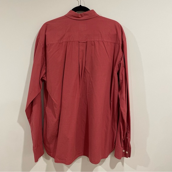 Men’s DOCKERS red & black square design button down shirt size XXL pocket - Picture 3 of 3